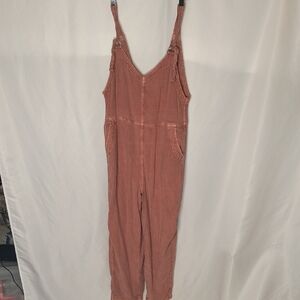 American Eagle Outfitters Cottage Core Preppy Boho Light Pink One Piece Jumpsuit
